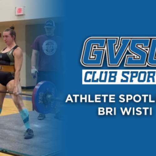 Strength athlete, Bri Wisti, competes in deadlift portion of competition.